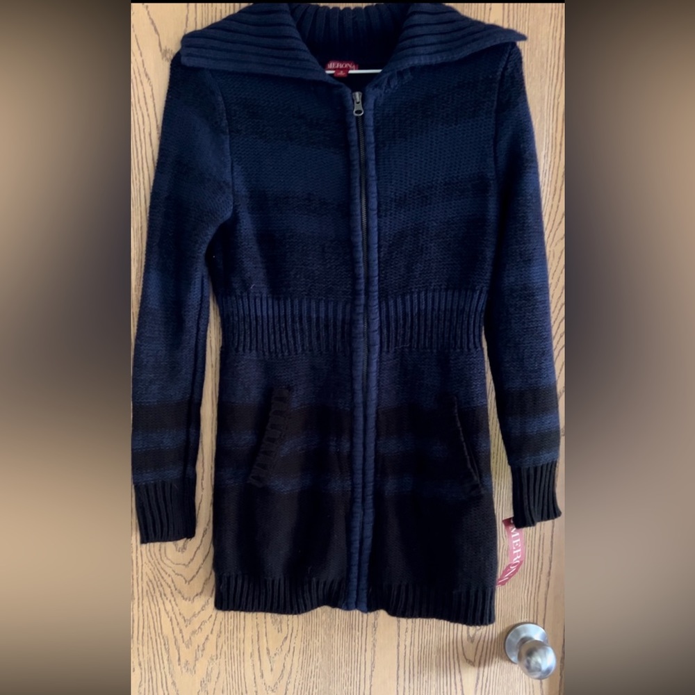 Merona zip up knit sweater in a size small NWT